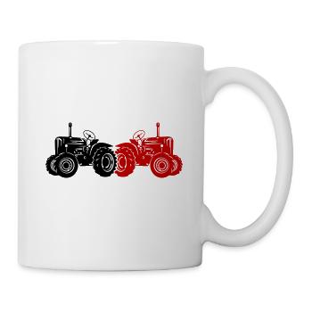 Traktor Bauer Farmer Symbol - Tasse - Weiß - Rechts