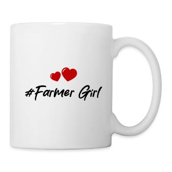 Fermier Fille Fille Coeur Amour - Mug blanc - blanc - Droite