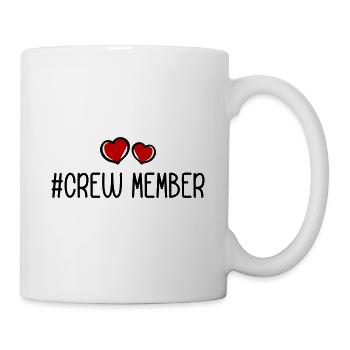 Crew Mitglied Herz Liebe - Tasse - Weiß - Rechts