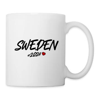 Schweden 2024 Herz - Tasse - Weiß - Rechts