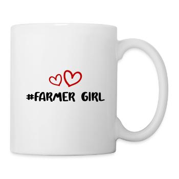 Fermier Fille Fille Coeur Amour - Mug blanc - blanc - Droite