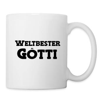 Weltbester Götti best Götti bescht Götti Schweiz - Tasse - Weiß - Rechts
