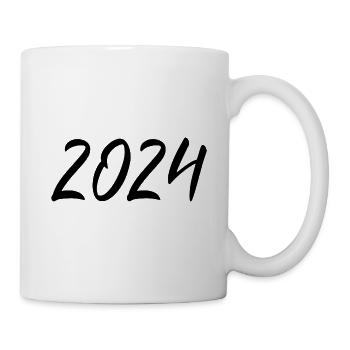 2024 Silvester Neujahr schwarz - Tasse - Weiß - Rechts
