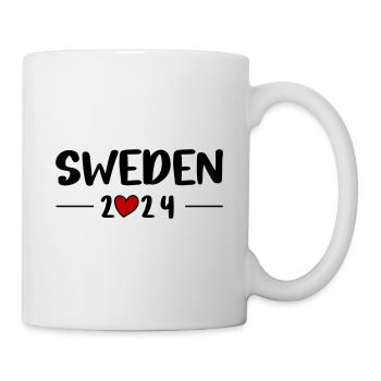 Schweden 2024 Herz Reise - Tasse - Weiß - Rechts