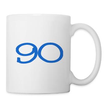 90. 90 ANS. 90e ANNIVERSAIRE. ANNIVERSAIRE 90 ANS. - Mug blanc - blanc - Droite