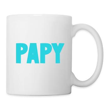 PAPY. FÊTE DES PÈRES. BONNE FÊTE PAPY. JE T'AIME. - Mug blanc - blanc - Droite