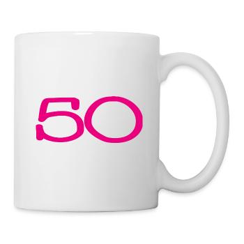 50. 50 YEARS. 50th ANNIVERSARY. 50TH ANNIVERSARY. - Mug - white - Right