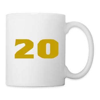 20. 20 YEARS. 20th ANNIVERSARY. 20TH ANNIVERSARY. - Mug - white - Right