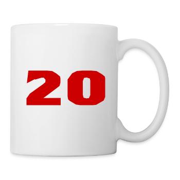 20. 20 YEARS. 20th ANNIVERSARY. 20TH ANNIVERSARY. - Mug - white - Right