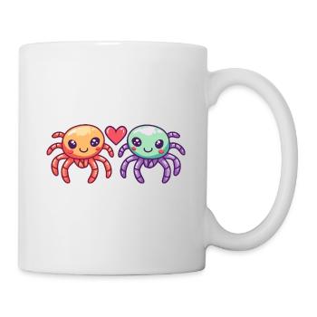 Tarantula Comic Couple Love - Mug - white - Right