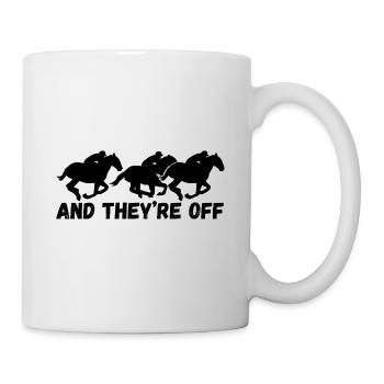 Horse Racing And They're Off Design - Mug - white - Right