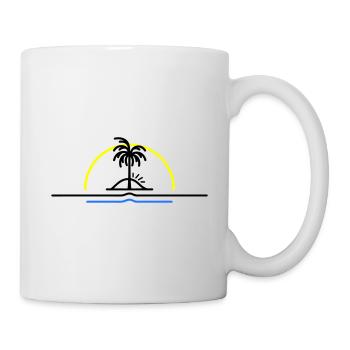 Palm trees symbol island summer - Mug - white - Right