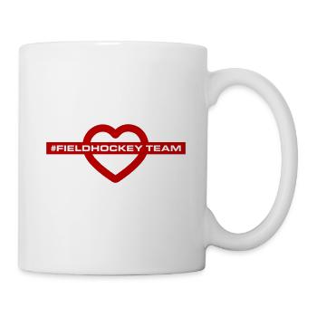 Cœur d’équipe de hockey sur gazon - Mug blanc - blanc - Droite