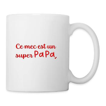 Super papa - Mug blanc - blanc - Droite