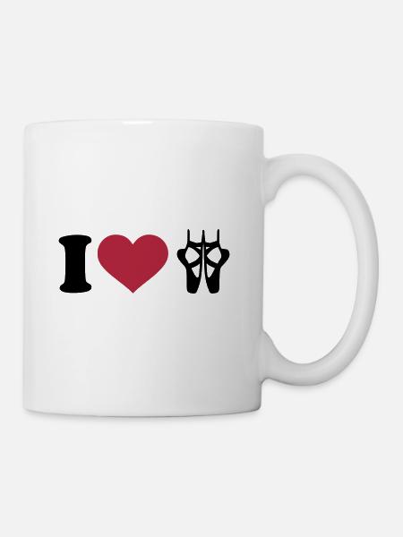I love Ballet - Mug blanc - blanc