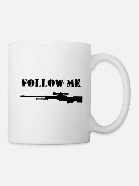 Follow Me - cooles CS Gaming - Tasse - Weiß