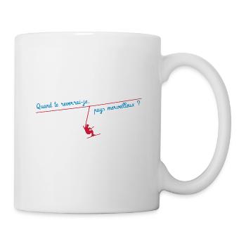 Quand te reverrai-je ? ❄️Les bronzés font du ski ! - Mug blanc - blanc - Droite