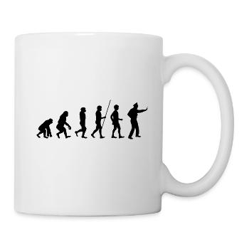 Polizist evolution Geschenk Polizei - Tasse - Weiß - Rechts