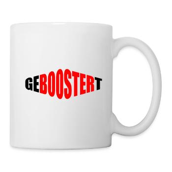 Geboostert - Tasse - Weiß - Rechts