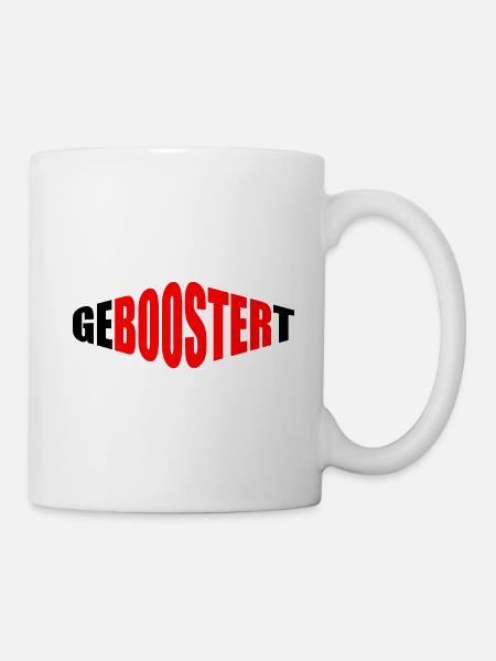 Geboostert - Tasse - Weiß