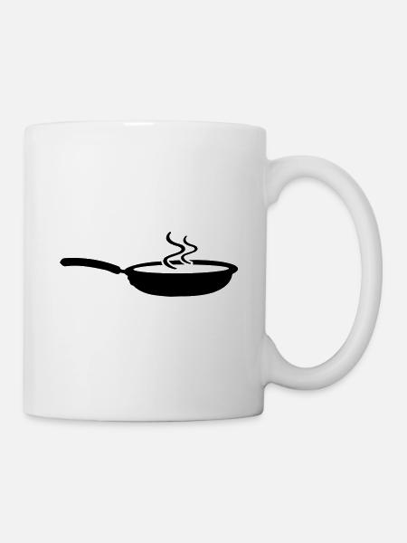 Pfanne Icon - Tasse - Weiß