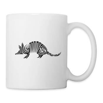 Gürteltier Tribal Tattoo - Tasse - Weiß - Rechts