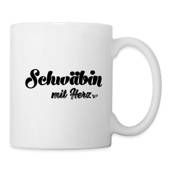 Schwäbin mit Herz Spätzle Schwäbisch Schwaben - Tasse - Weiß - Rechts