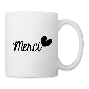 MERCI. THANKS. THANK YOU. ANNIVERSAIRE. NAISSANCE. - Mug blanc - blanc - Droite