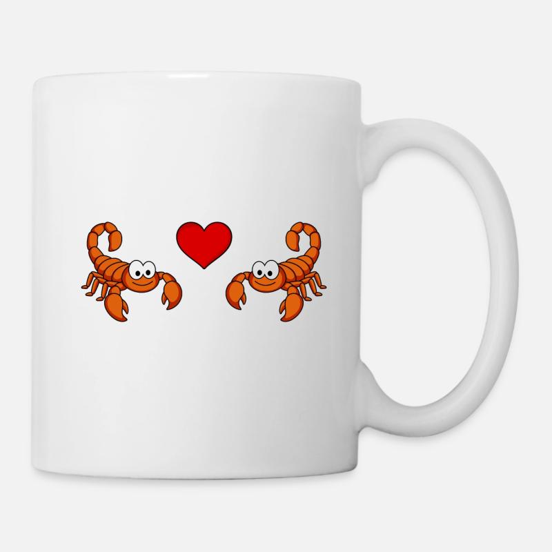 Skorpion Comic Paar liebe - Tasse - Weiß
