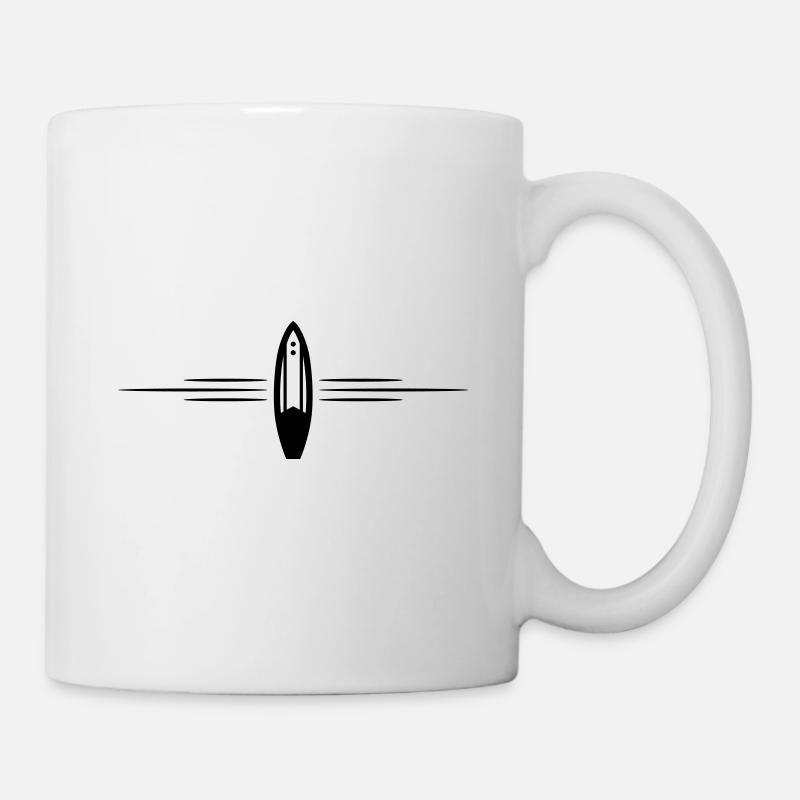 Surfbrett Linie symbol - Tasse - Weiß