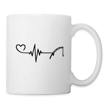 Angelrute Herzschlag - Tasse - Weiß - Rechts