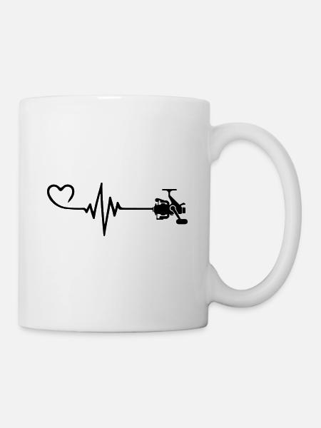 Angelrolle Herzschlag - Tasse - Weiß