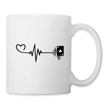 Card Poker Pulse Heart Love - Mug - white - Right