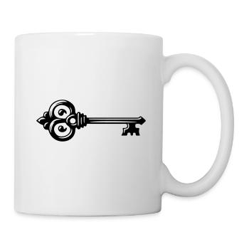 Schlüssel Symbol - Tasse - Weiß - Rechts