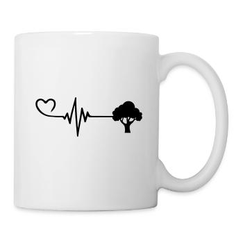 Baum Puls Herz Liebe - Tasse - Weiß - Rechts