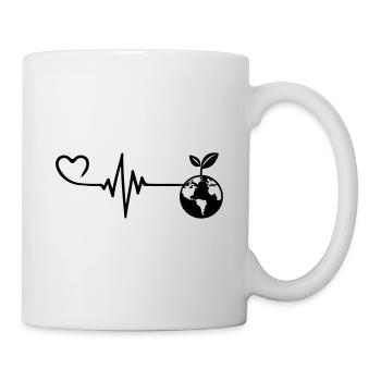 Planète Terre Pulse Heart Love - Mug blanc - blanc - Droite