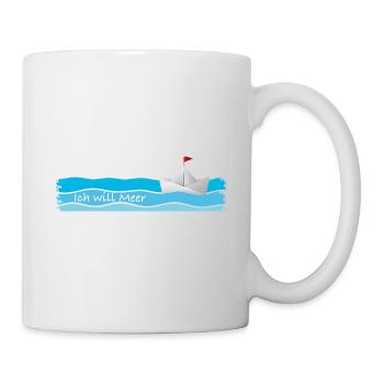 Ich will Meer - Tasse - Weiß - Rechts