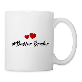 Bester Bruder Herzen Liebe - Tasse - Weiß - Rechts