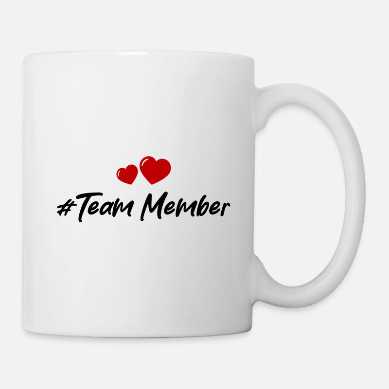 Team Mitglied Herz Liebe - Tasse - Weiß