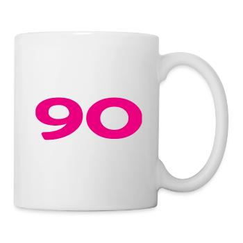 90. 90 ANS. 90e ANNIVERSAIRE. ANNIVERSAIRE 90 ANS. - Mug blanc - blanc - Droite