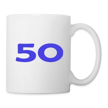 50. 50 YEARS. 50th ANNIVERSARY. 50TH ANNIVERSARY. - Mug - white - Right