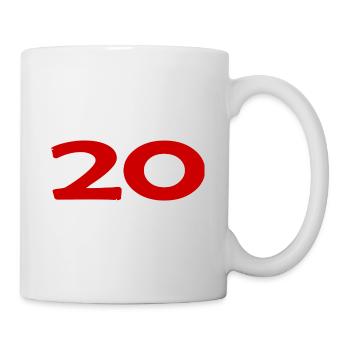 20. 20 YEARS. 20th ANNIVERSARY. 20TH ANNIVERSARY. - Mug - white - Right