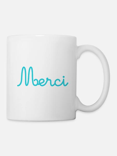 MERCI. MAÎTRESSE. MAÎTRE. MERCI MAÎTRESSE. MAITRE - Mug blanc - blanc
