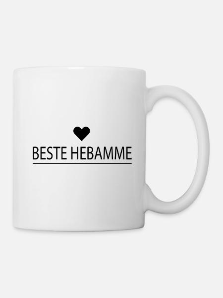 Beste Hebamme ! Design, personalisierbar - Tasse - Weiß