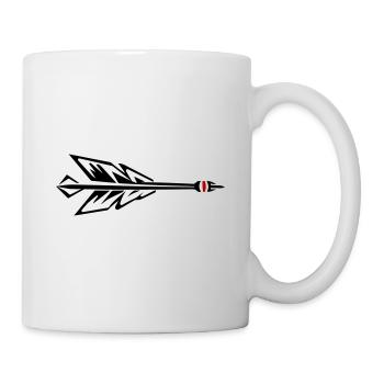 Darts Symbol Dartpfeil - Tasse - Weiß - Rechts