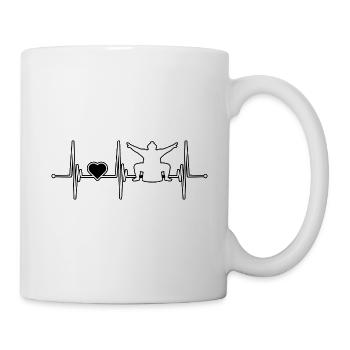 Sumo-Herzschlag - Tasse - Weiß - Rechts