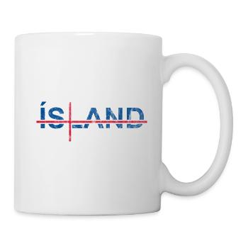 Island Flagge Skandinavisches Kreuz Reise Urlaub - Tasse - Weiß - Rechts