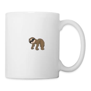 Faultier Herzschlag Frequenz Fauler Faultierspruch - Tasse - Weiß - Rechts