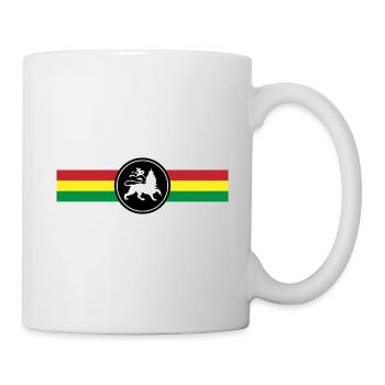Drapeau Rasta Reggae Lion reggaeton - Mug blanc - blanc - Droite