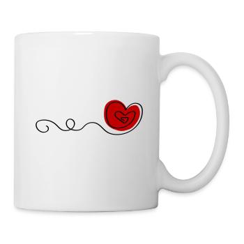heart ornaments - Mug - white - Right